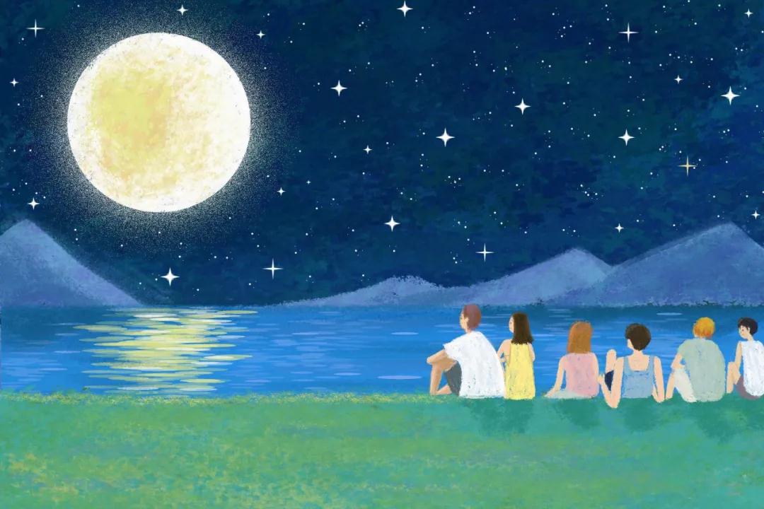 散文︱追月的娃儿