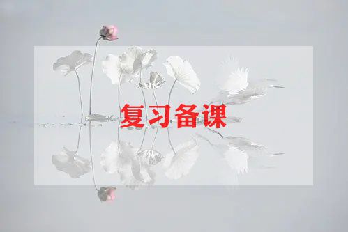 语文复习课教案5篇